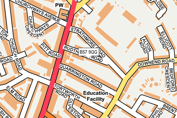 BS7 9QG map - OS OpenMap – Local (Ordnance Survey)