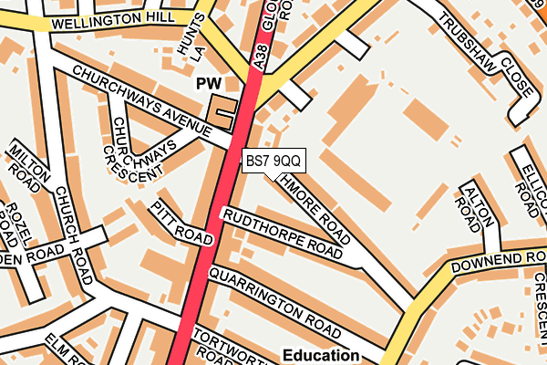 BS7 9QQ map - OS OpenMap – Local (Ordnance Survey)