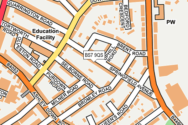 BS7 9QS map - OS OpenMap – Local (Ordnance Survey)
