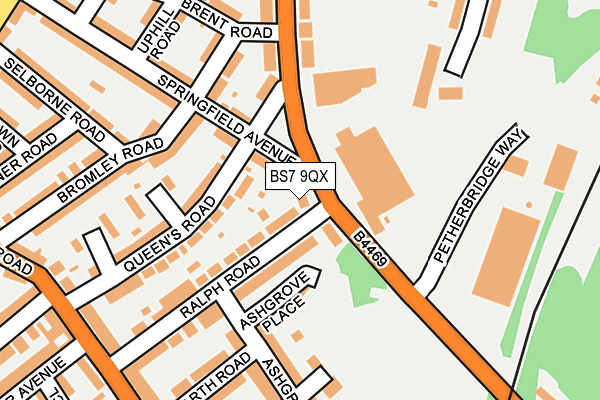 BS7 9QX map - OS OpenMap – Local (Ordnance Survey)