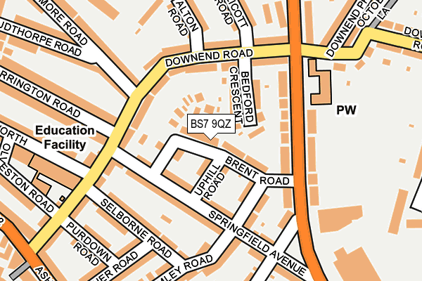 BS7 9QZ map - OS OpenMap – Local (Ordnance Survey)