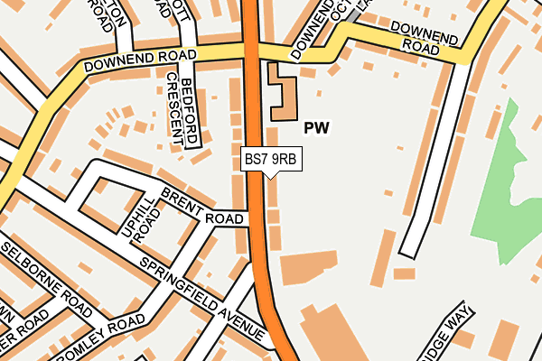 BS7 9RB map - OS OpenMap – Local (Ordnance Survey)