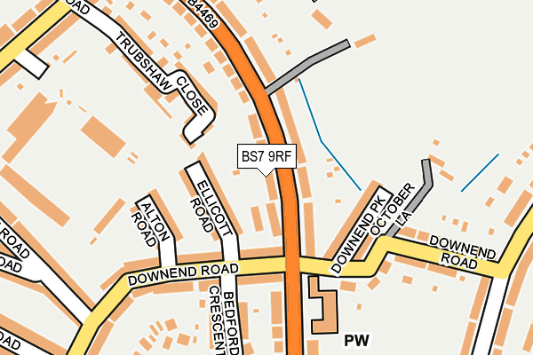 BS7 9RF map - OS OpenMap – Local (Ordnance Survey)