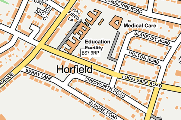 BS7 9RP map - OS OpenMap – Local (Ordnance Survey)