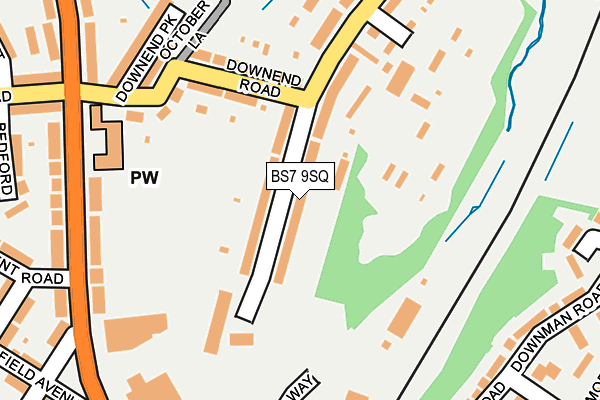 BS7 9SQ map - OS OpenMap – Local (Ordnance Survey)