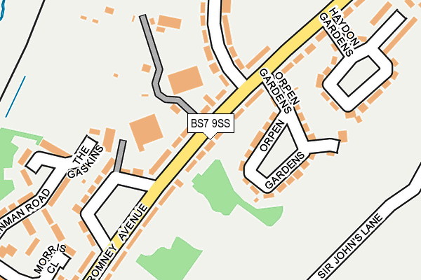 BS7 9SS map - OS OpenMap – Local (Ordnance Survey)