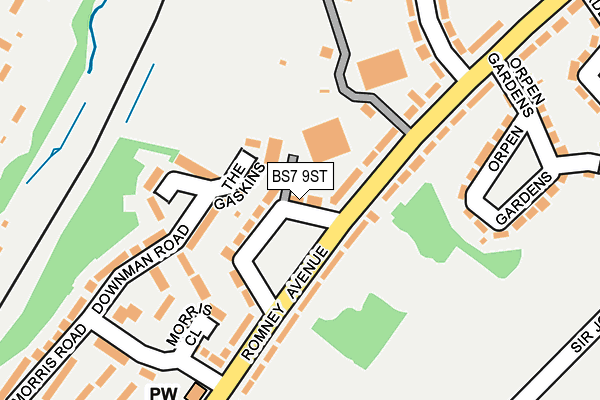 BS7 9ST map - OS OpenMap – Local (Ordnance Survey)