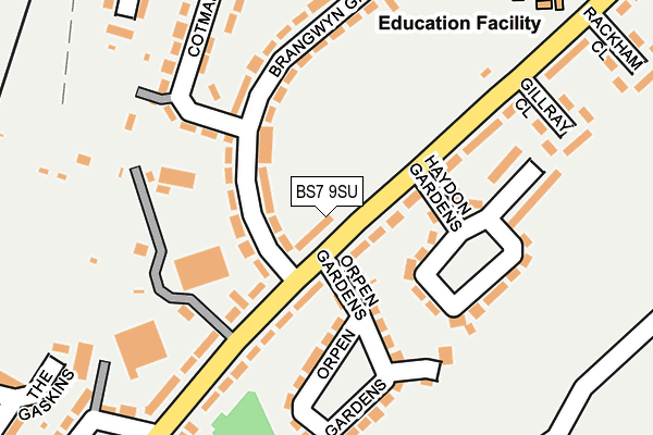 BS7 9SU map - OS OpenMap – Local (Ordnance Survey)