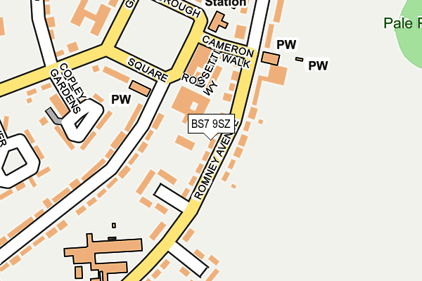 BS7 9SZ map - OS OpenMap – Local (Ordnance Survey)