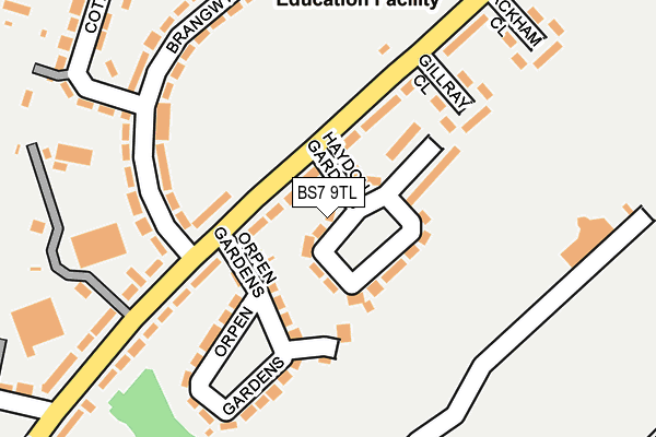 BS7 9TL map - OS OpenMap – Local (Ordnance Survey)