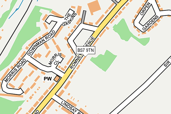 BS7 9TN map - OS OpenMap – Local (Ordnance Survey)