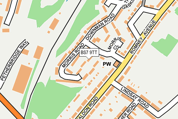 BS7 9TT map - OS OpenMap – Local (Ordnance Survey)