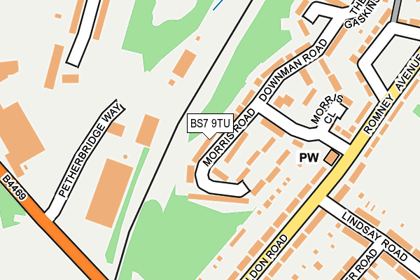 BS7 9TU map - OS OpenMap – Local (Ordnance Survey)
