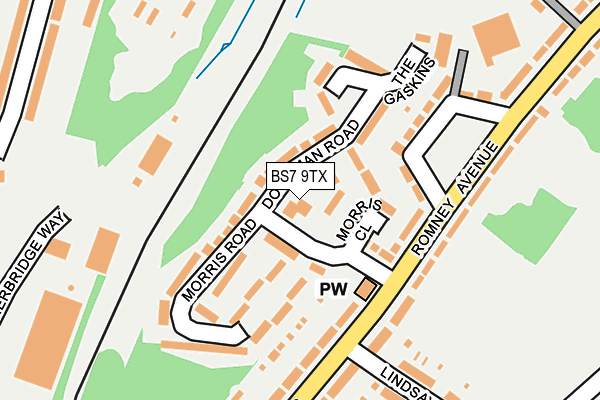 BS7 9TX map - OS OpenMap – Local (Ordnance Survey)