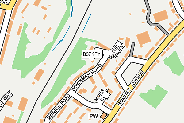 BS7 9TY map - OS OpenMap – Local (Ordnance Survey)