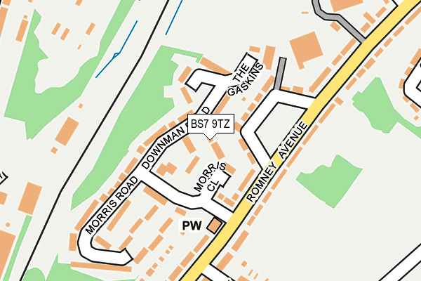 BS7 9TZ map - OS OpenMap – Local (Ordnance Survey)