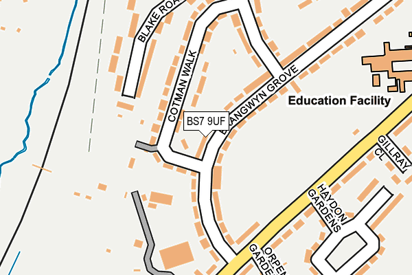 BS7 9UF map - OS OpenMap – Local (Ordnance Survey)