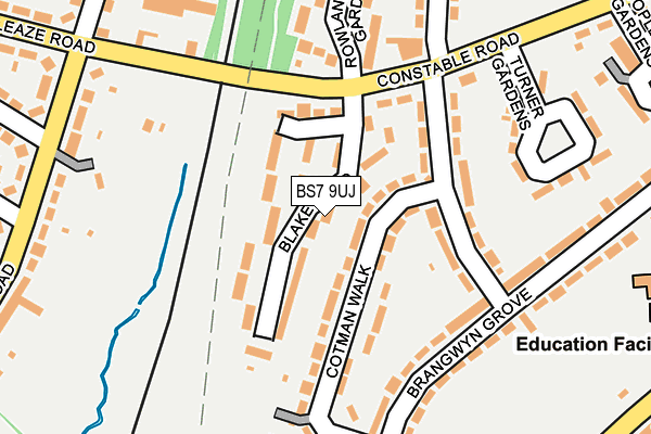 BS7 9UJ map - OS OpenMap – Local (Ordnance Survey)