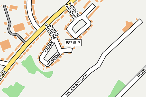 BS7 9UP map - OS OpenMap – Local (Ordnance Survey)
