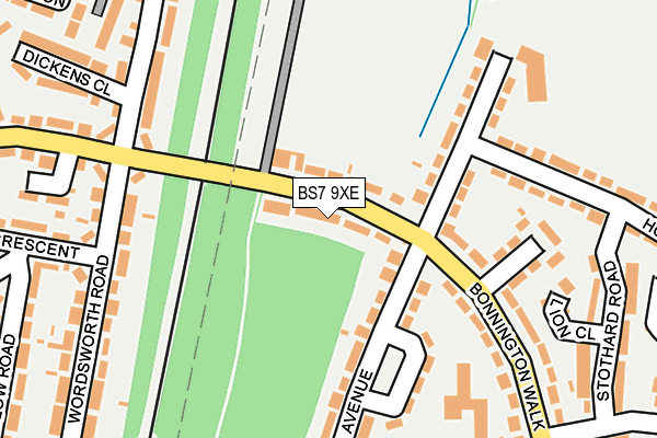 BS7 9XE map - OS OpenMap – Local (Ordnance Survey)