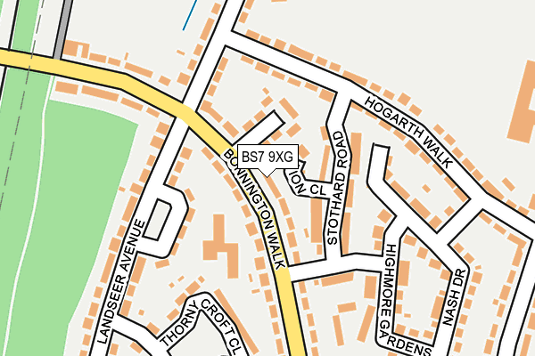 BS7 9XG map - OS OpenMap – Local (Ordnance Survey)