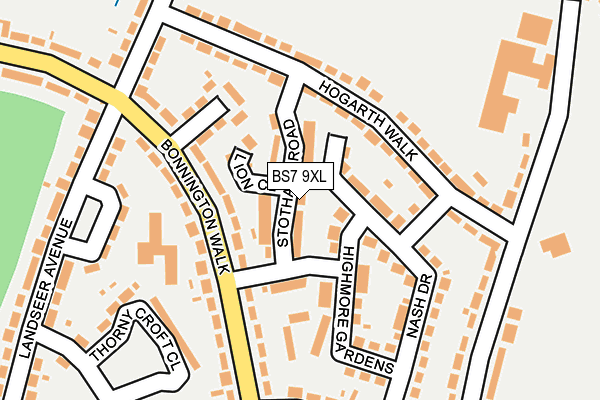 BS7 9XL map - OS OpenMap – Local (Ordnance Survey)