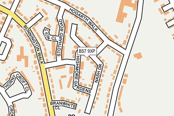 BS7 9XP map - OS OpenMap – Local (Ordnance Survey)
