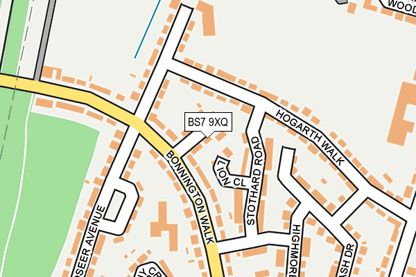 BS7 9XQ map - OS OpenMap – Local (Ordnance Survey)