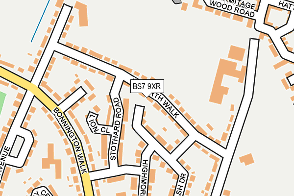BS7 9XR map - OS OpenMap – Local (Ordnance Survey)