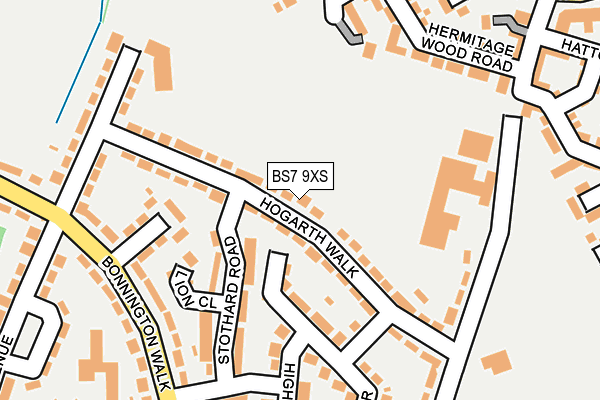 BS7 9XS map - OS OpenMap – Local (Ordnance Survey)