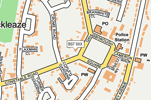 BS7 9XX map - OS OpenMap – Local (Ordnance Survey)