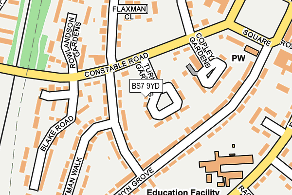 BS7 9YD map - OS OpenMap – Local (Ordnance Survey)