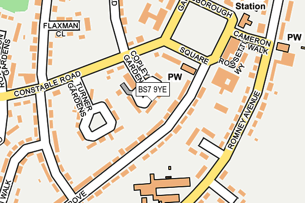 BS7 9YE map - OS OpenMap – Local (Ordnance Survey)