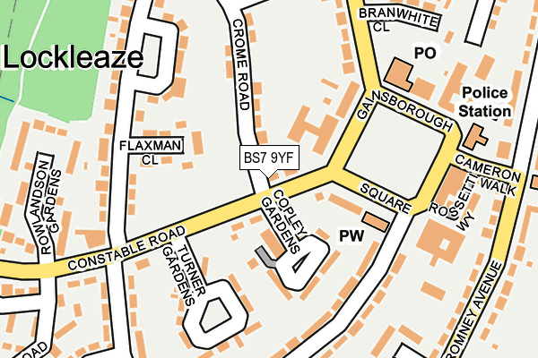 BS7 9YF map - OS OpenMap – Local (Ordnance Survey)
