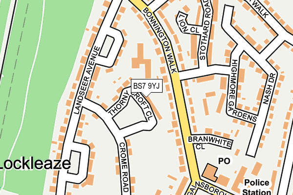 BS7 9YJ map - OS OpenMap – Local (Ordnance Survey)