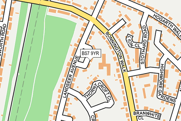 BS7 9YR map - OS OpenMap – Local (Ordnance Survey)