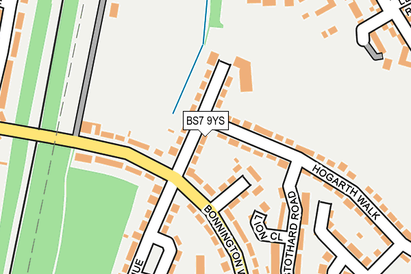 BS7 9YS map - OS OpenMap – Local (Ordnance Survey)