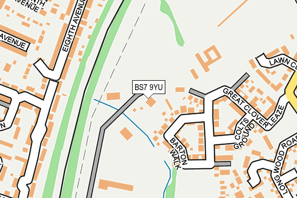 BS7 9YU map - OS OpenMap – Local (Ordnance Survey)