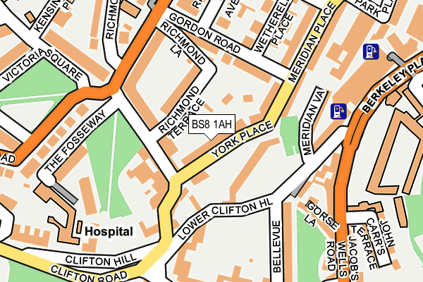 BS8 1AH map - OS OpenMap – Local (Ordnance Survey)