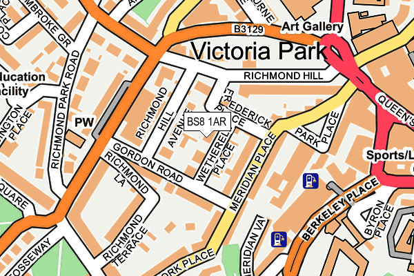 BS8 1AR map - OS OpenMap – Local (Ordnance Survey)