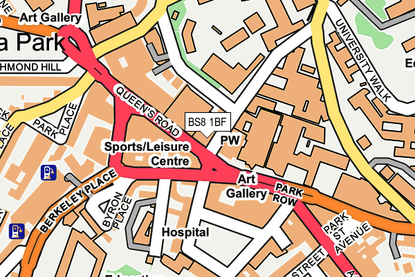 BS8 1BF map - OS OpenMap – Local (Ordnance Survey)