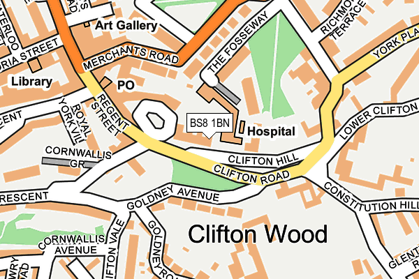 Map of 6 CLIFTON HILL MANAGEMENT LIMITED at local scale
