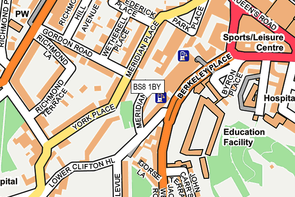 BS8 1BY map - OS OpenMap – Local (Ordnance Survey)