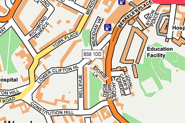 BS8 1DD map - OS OpenMap – Local (Ordnance Survey)