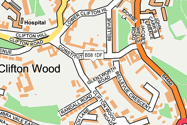 BS8 1DF map - OS OpenMap – Local (Ordnance Survey)