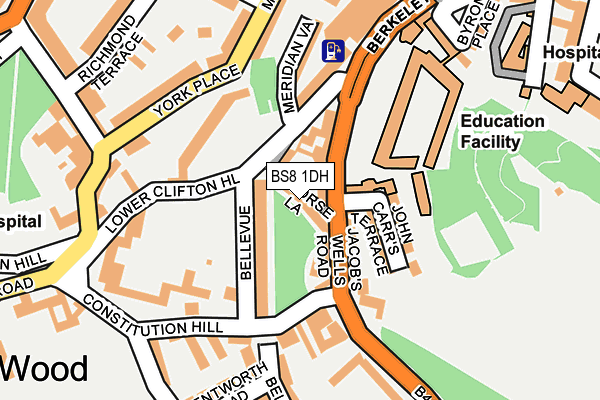 BS8 1DH map - OS OpenMap – Local (Ordnance Survey)