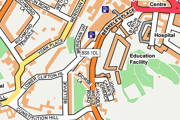 BS8 1DL map - OS OpenMap – Local (Ordnance Survey)