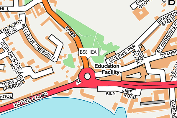 BS8 1EA map - OS OpenMap – Local (Ordnance Survey)