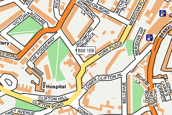 BS8 1EB map - OS OpenMap – Local (Ordnance Survey)