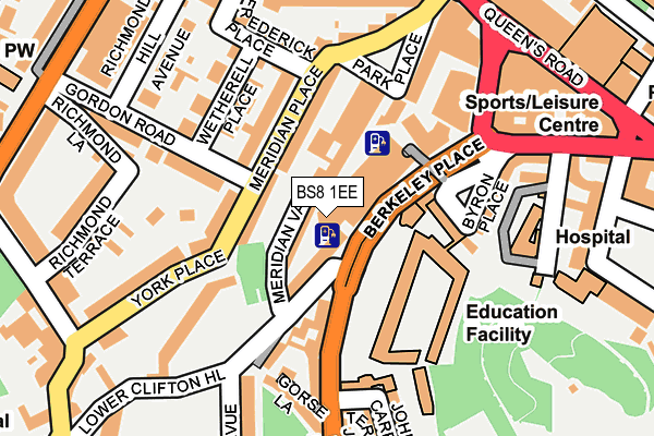 BS8 1EE map - OS OpenMap – Local (Ordnance Survey)